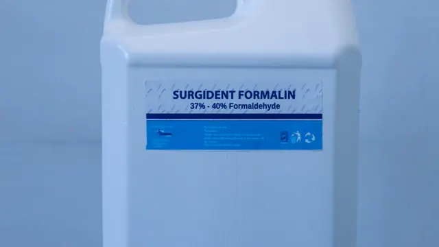 Surgident Formalin solution in a 5 litre container